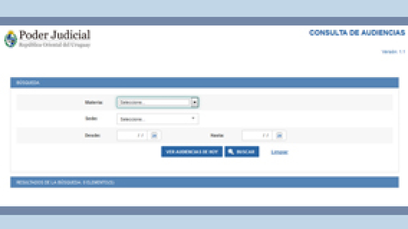A partir de hoy, se suman nuevas materias a la Aplicación de Consulta de Agenda de Audiencias