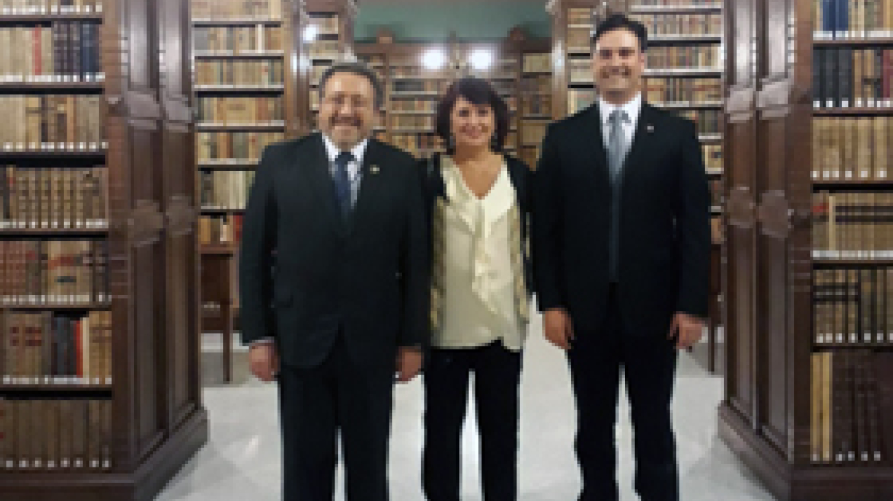 Comitiva de la SCJ encabezada por su Presidente fue recibida por el Director de la Real Academia Española en Madrid