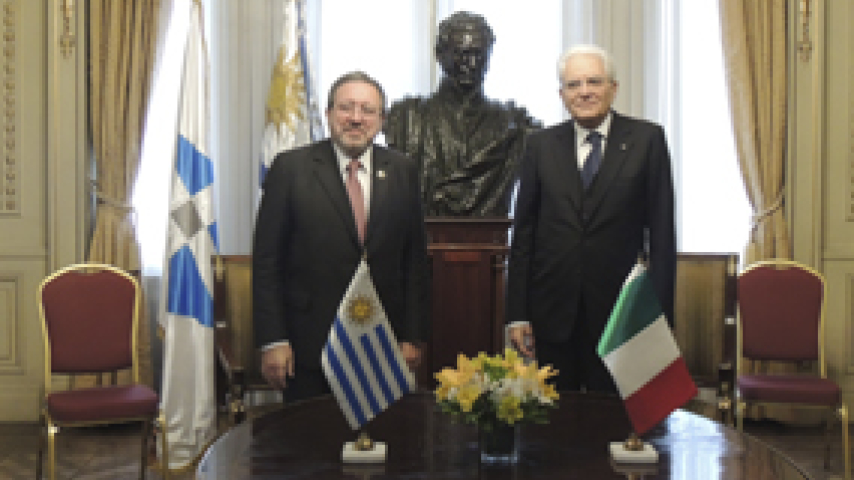 Presidente de la SCJ recibió ayer al Presidente de la República Italiana en el Palacio Piria