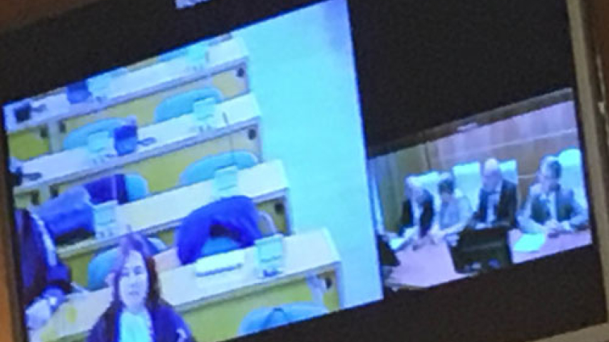 Se celebró audiencia mediante sistema de videoconferencia con tribunal de Roma