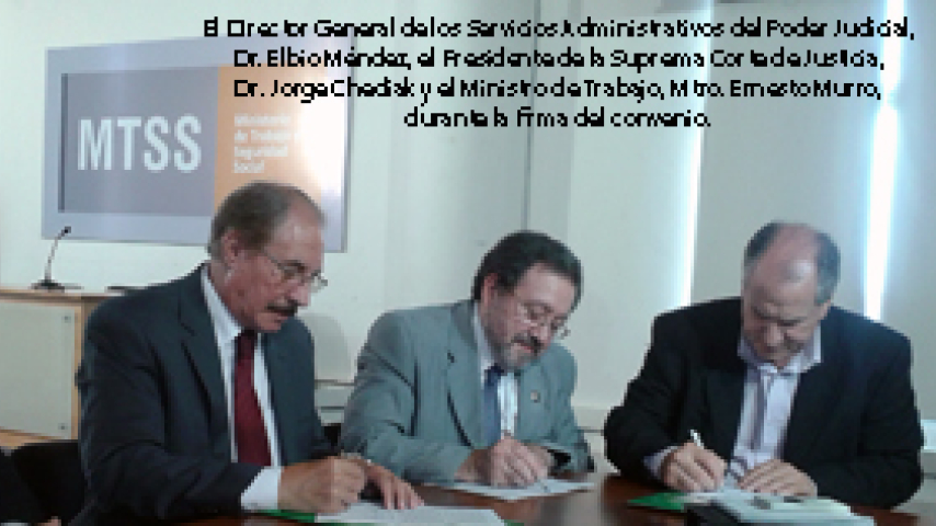 Suprema Corte de Justicia y gremios del Poder Judicial suscriben convenio salarial ante el MTSS