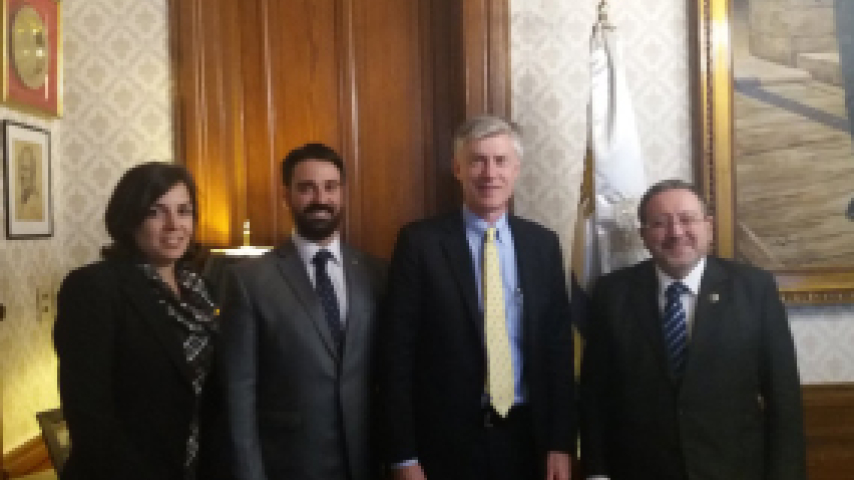 Relator Especial de ONU sobre derechos humanos y medio ambiente visitó el Palacio Piria